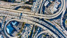 Traffic interchange representing flow of information